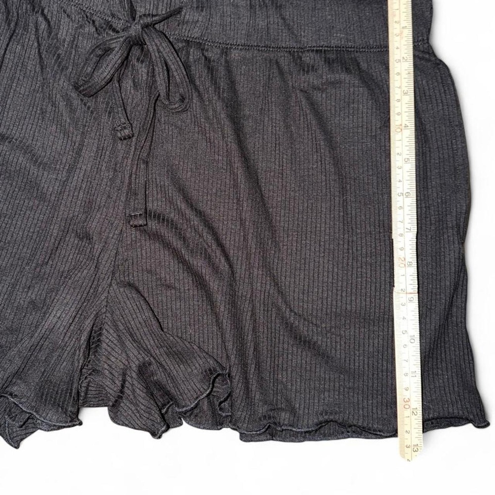Black Sleepwear Shorts With Button Front and Drawstring Waist Size Large - Picture 5 of 5